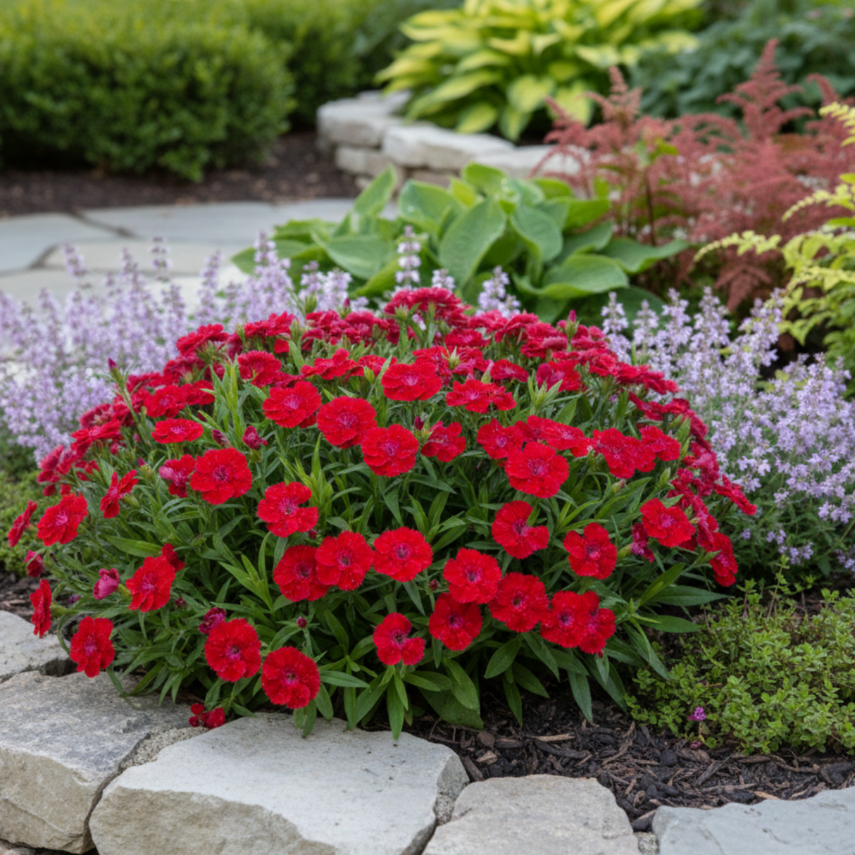 Dianthus 'Dart Scarlet' from Cedar Nursery, Cobham