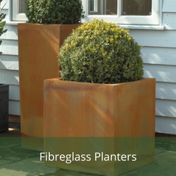 Fibreglass Garden Planters - available in a choice of colours and sizes, view online or at our garden nursery in Surrey