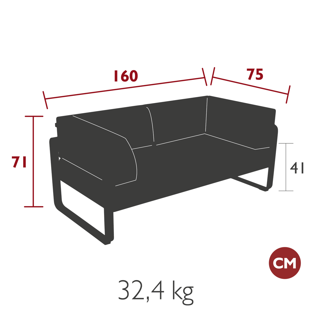 Bellevie 2-Seater Club Sofa