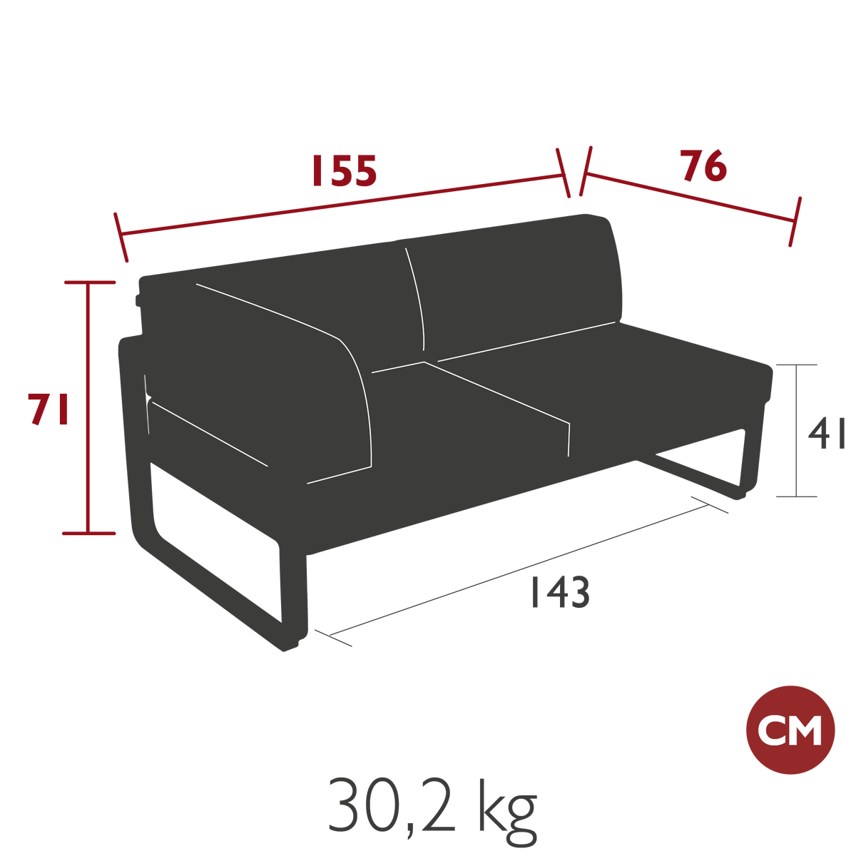 Bellevie 2-Seater Left Corner Module