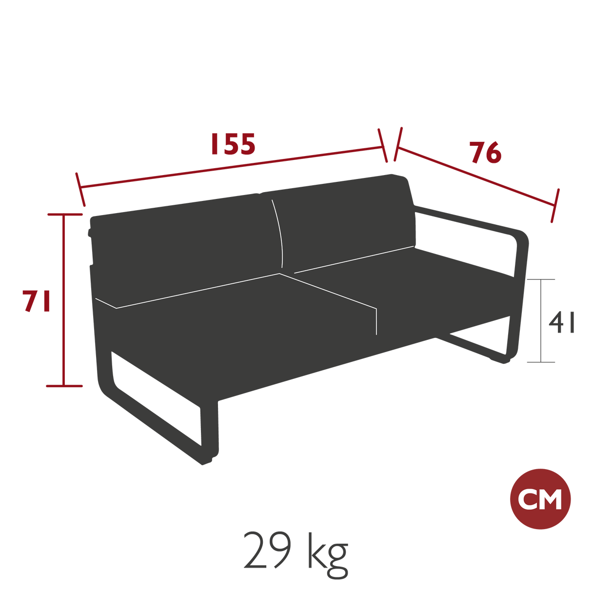 Bellevie 2-Seater Right Module