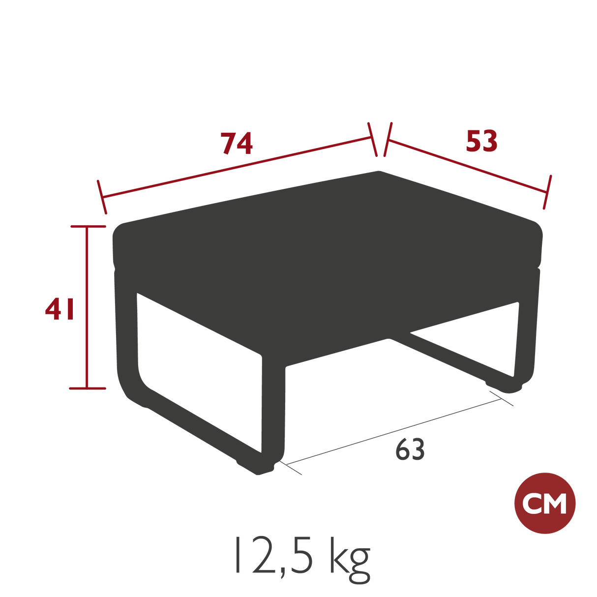 Bellevie Single Ottoman