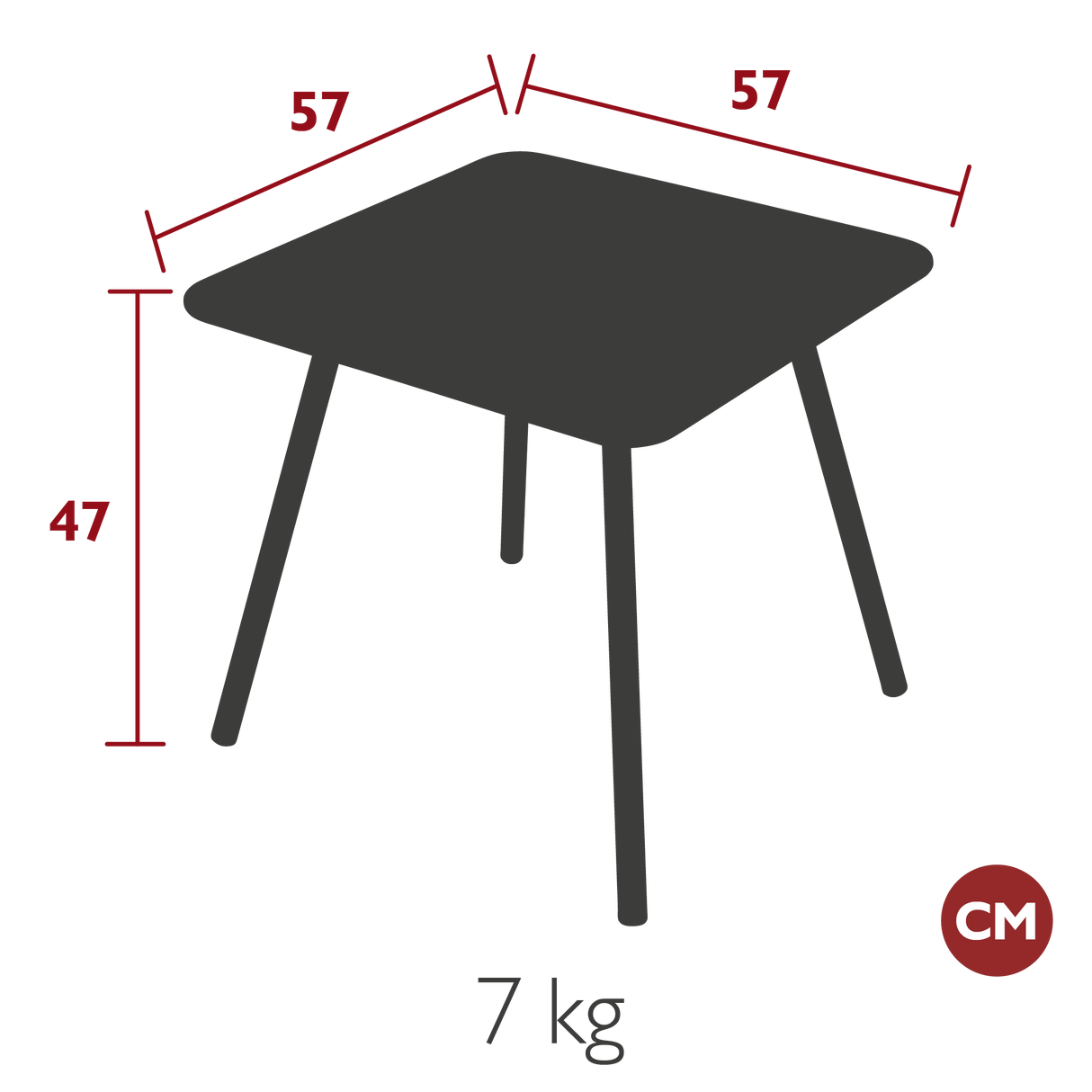 Luxembourg Kid Square Table