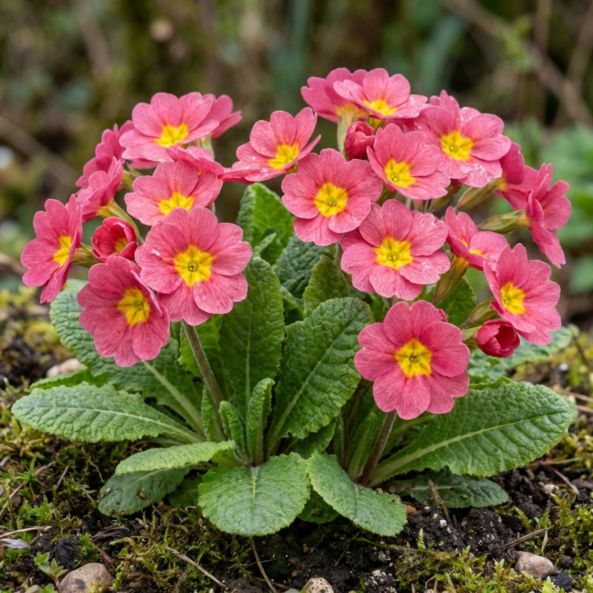 Primula vulgaris 'Strawberry' from Cedar Nursery, Cobham