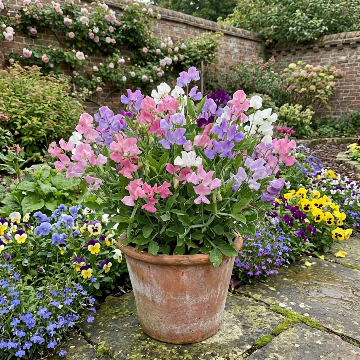 Lathyrus odoratus 'Cupid Mix' (Sweet Pea) from Cedar Nursery, Cobham