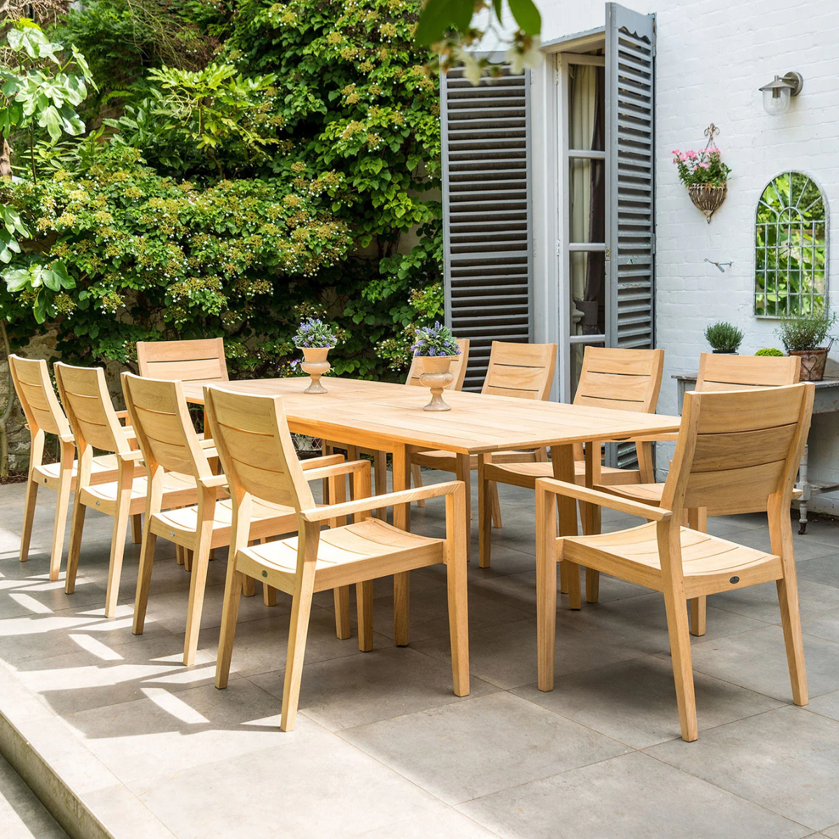 Buy the Tivoli extending table from Alexander Rose direct from Cedar Nursery, Surrey