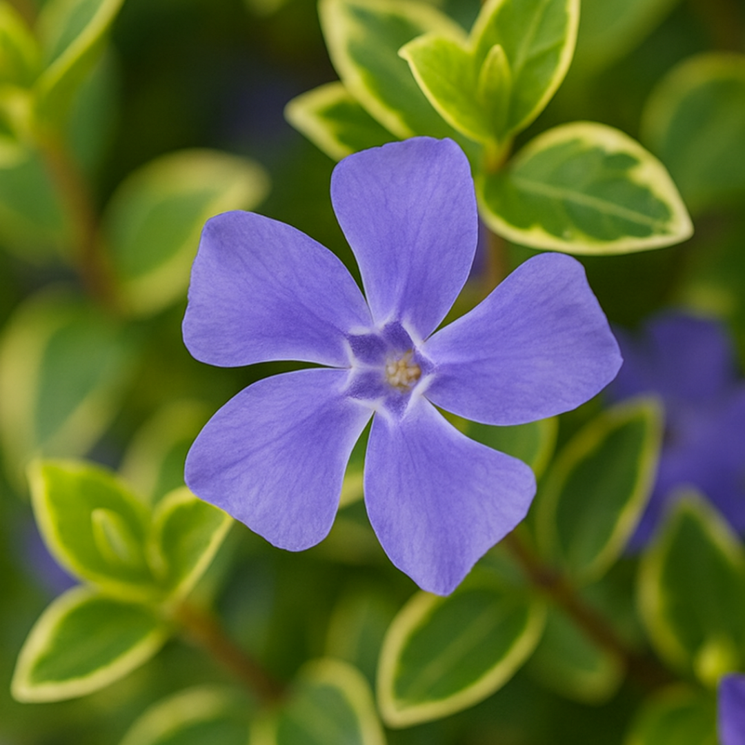 Vinca minor 'Ralph Shugert' (v) from Cedar Nursery, Cobham