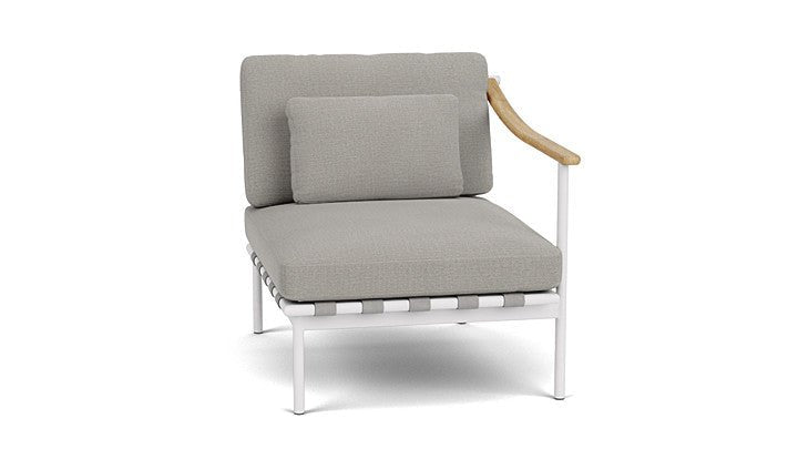 Around Lounge Single Module with Teak Arm - Cedar Nursery - Plants and Outdoor Living