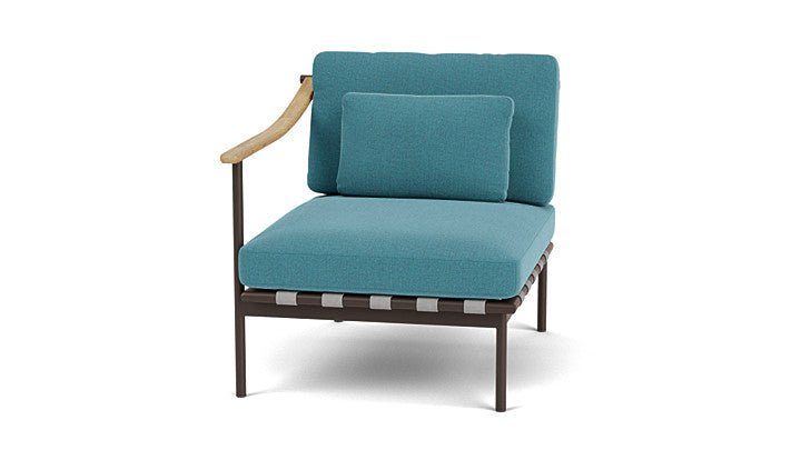 Around Lounge Single Module with Teak Arm - Cedar Nursery - Plants and Outdoor Living