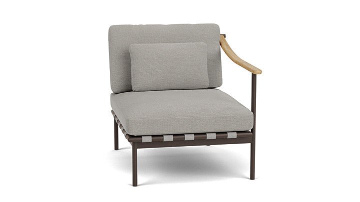 Around Lounge Single Module with Teak Arm - Cedar Nursery - Plants and Outdoor Living