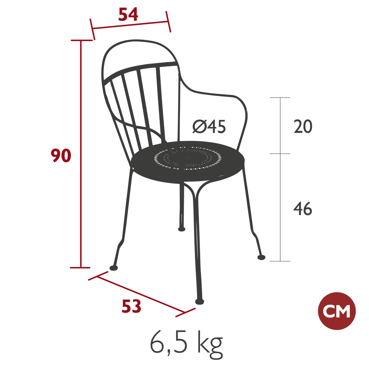 Louvre Armchair - Cedar Nursery - Plants and Outdoor Living