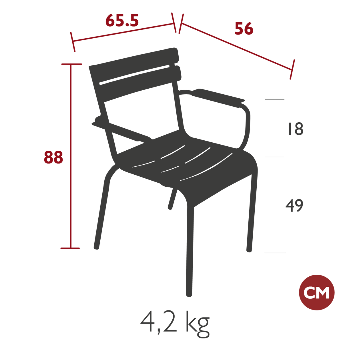 Luxembourg Dining Armchair - Cedar Nursery - Plants and Outdoor Living