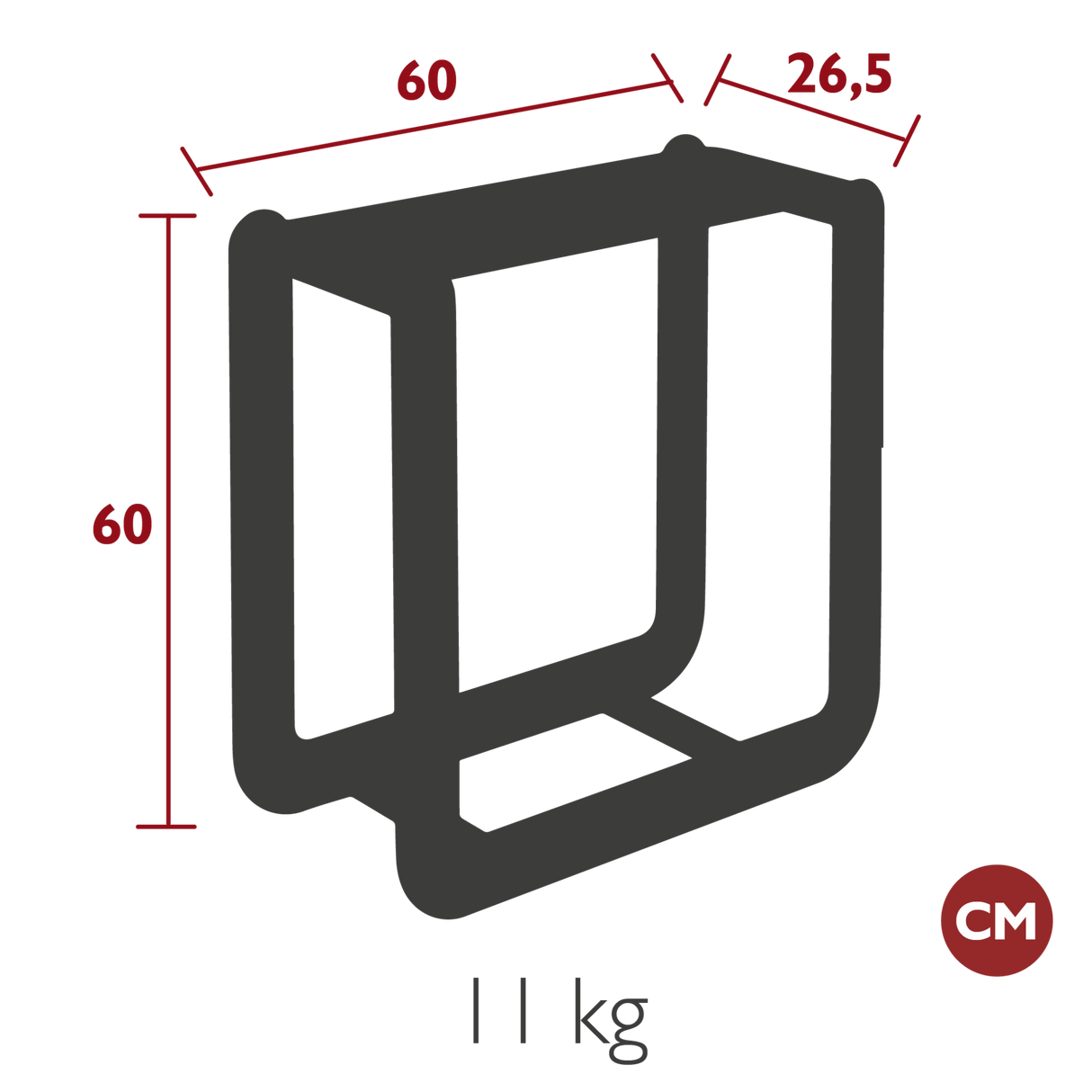 Nevado Log Holder - Cedar Nursery - Plants and Outdoor Living