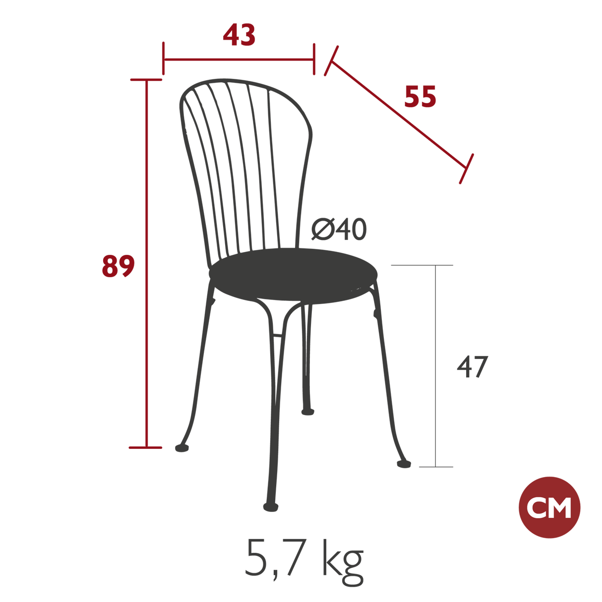 Opera Chair - Cedar Nursery - Plants and Outdoor Living