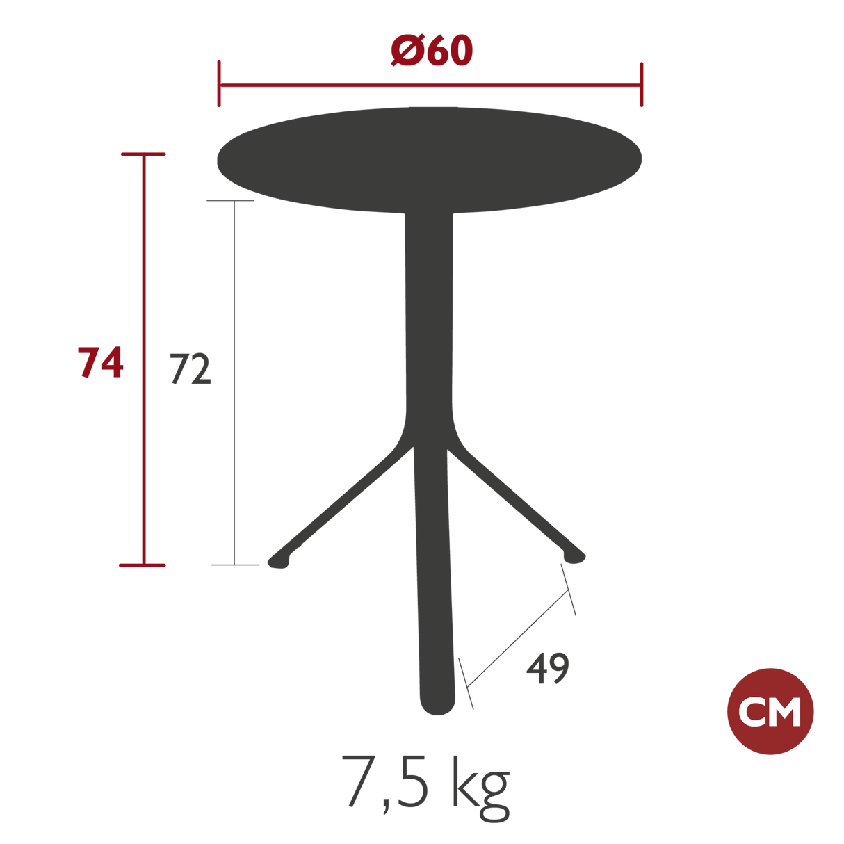 Rest'O Round Table - Cedar Nursery - Plants and Outdoor Living