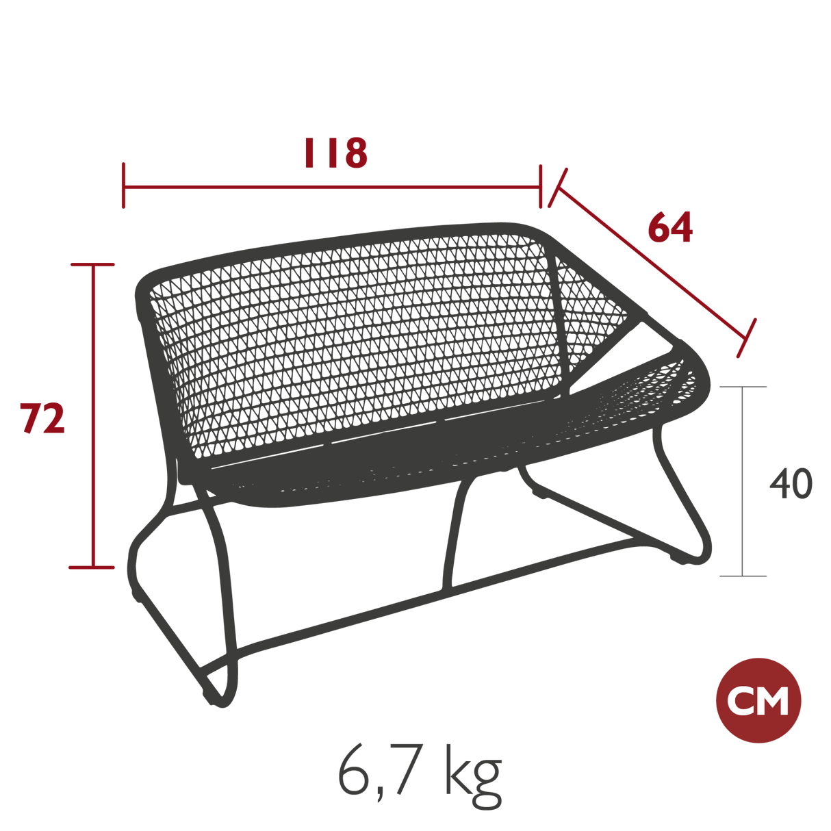 Sixties Bench - Cedar Nursery - Plants and Outdoor Living