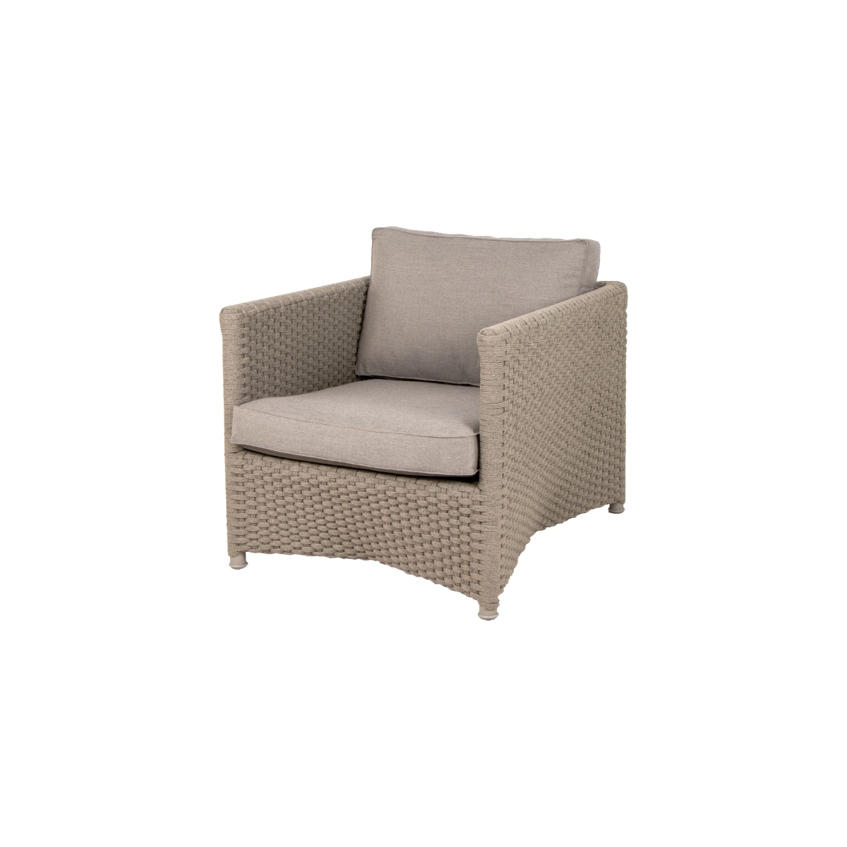 Diamond Lounge Chair - Taupe, Soft Rope