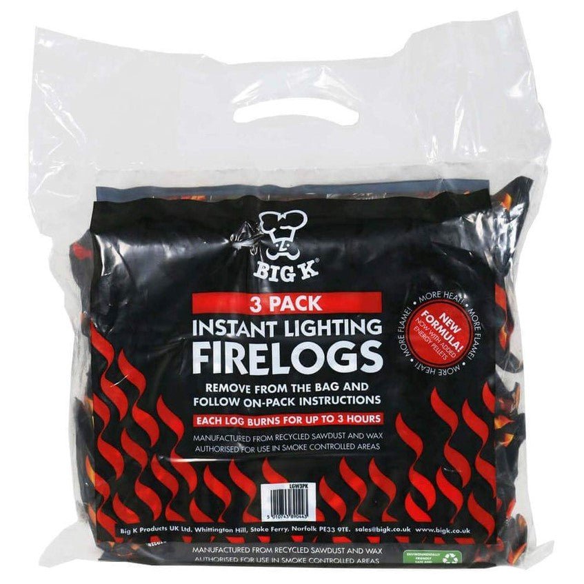 Big K Instant Light Firelogs - 3 Pack - Cedar Nursery - Plants and Outdoor Living