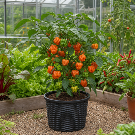 Capsicum chinense 'Scotch Bonnet' (Chilli) from Cedar Nursery, Cobham