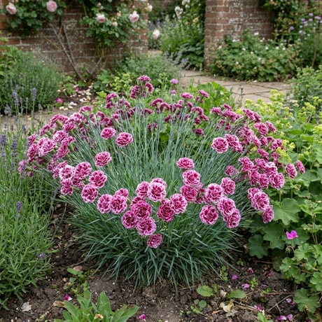 Dianthus Sugar Plum ='Wp08 Ian04' cottage pink with slender grey-green foliage and dainty summer blooms.