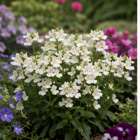 Further views of the Nemesia 'Lady Mary' large plant supplied in a 5L pot by Cedar Nursery.