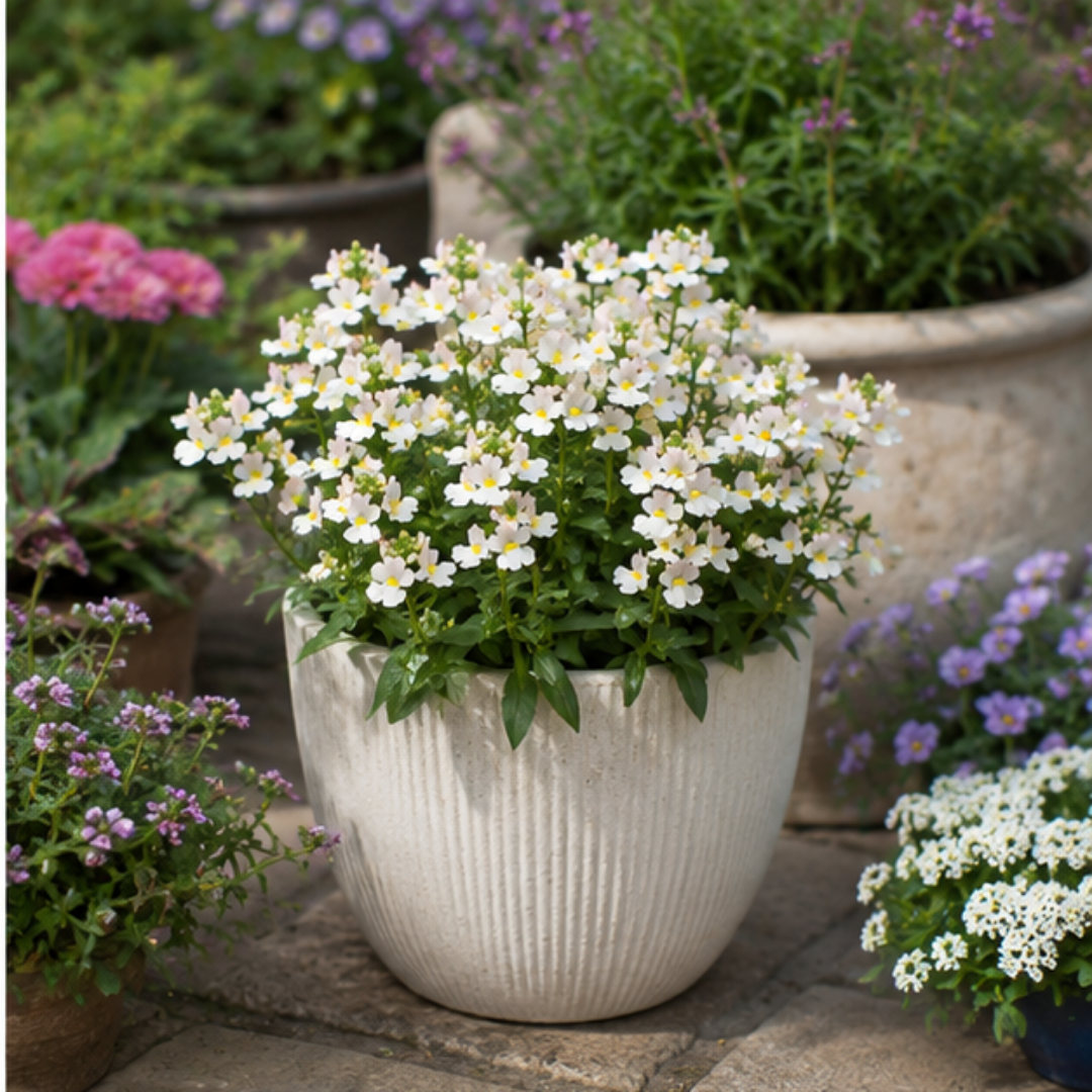 Further views of the Nemesia 'Lady Mary' large plant supplied in a 5L pot by Cedar Nursery.