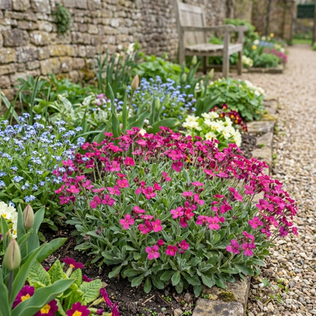 Arabis alpina 'Aubris Deep Rose' from Cedar Nursery, Cobham