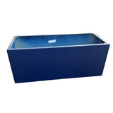 Ex-Display Bespoke Powder-Coated Metal Planter 1000x400x400mm RAL 5003 No Drainage