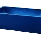 Ex-Display Bespoke Powder-Coated Metal Planter 1000x400x400mm RAL 5003 No Drainage