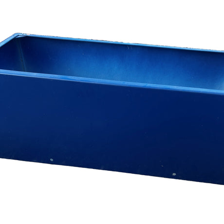 Ex-Display Bespoke Powder-Coated Metal Planter 1000x400x400mm RAL 5003 No Drainage