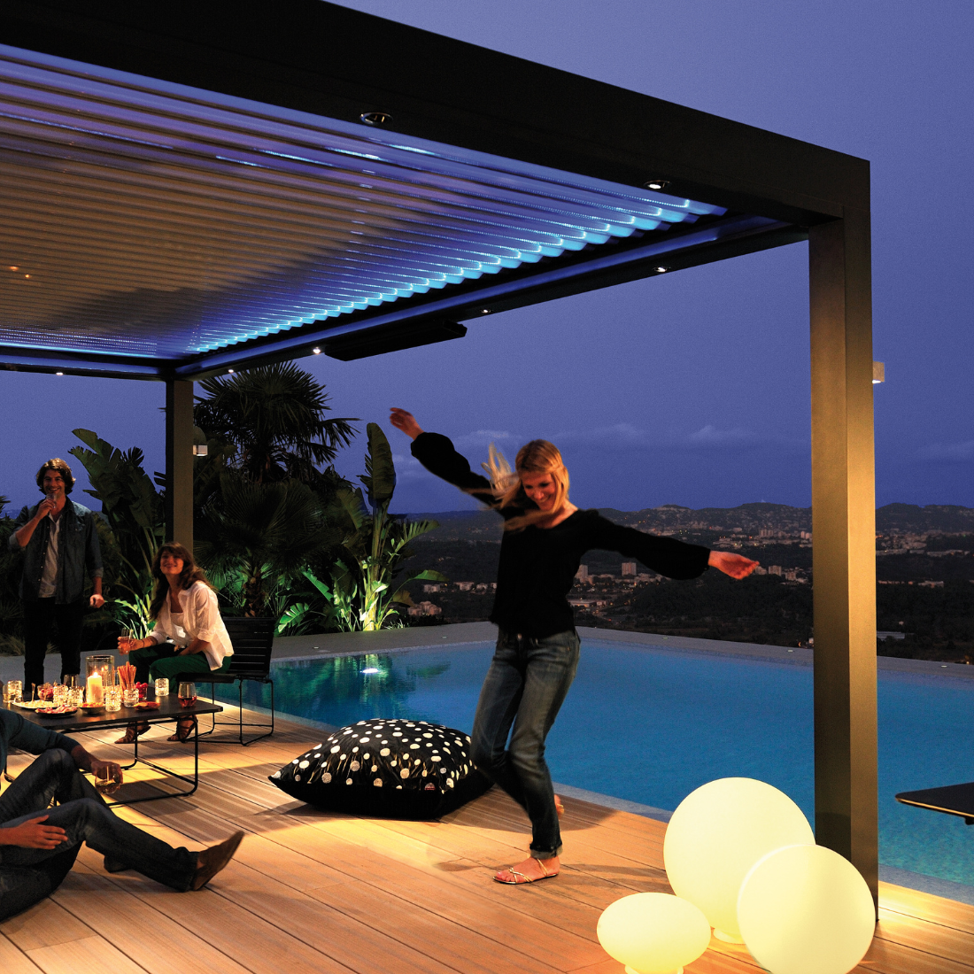 Biossun pergolas are available in a range of colours