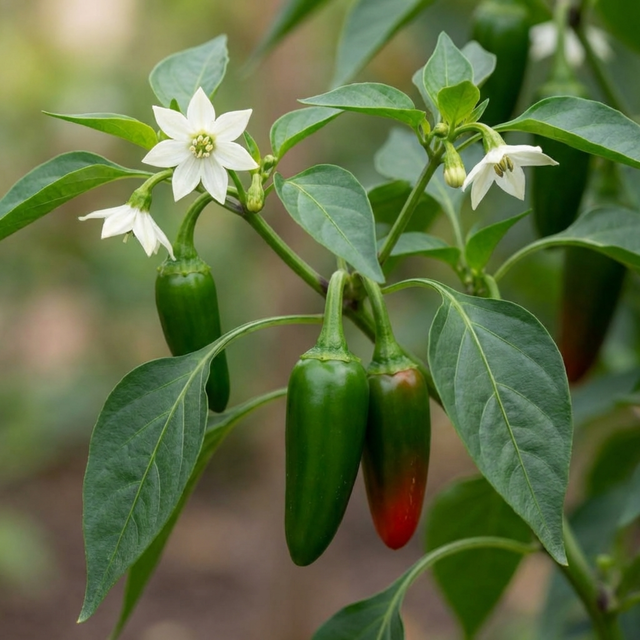 Capsicum annuum 'Jalapeno' (Chilli) from Cedar Nursery, Cobham