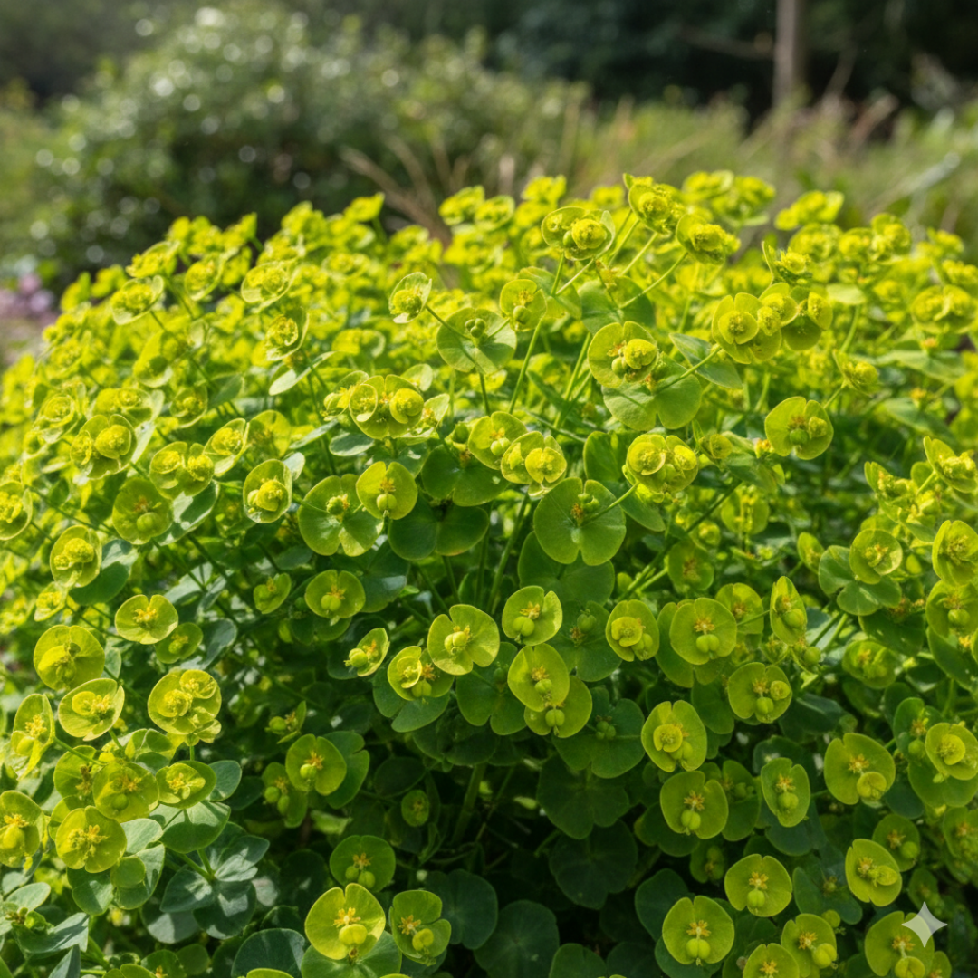 Euphorbia amygdaloides var robbiae 1L at Cedar Nursery Surrey