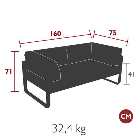Bellevie 2-Seater Club Sofa