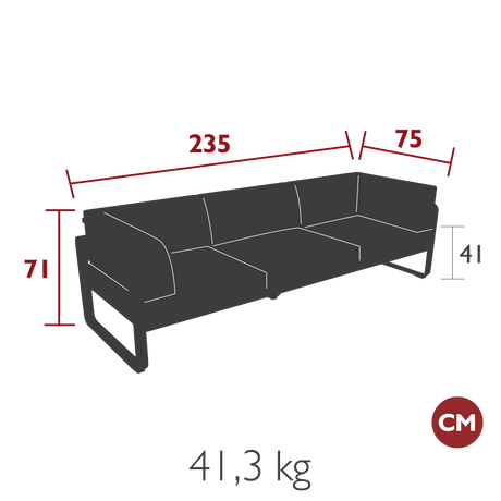 Bellevie 3-Seater Club Sofa