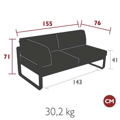 Bellevie 2-Seater Left Corner Module