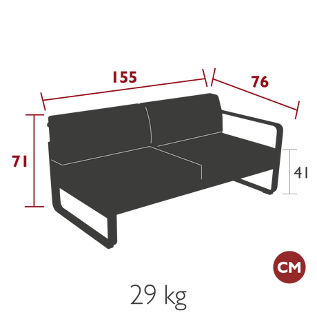 Bellevie 2-Seater Right Module