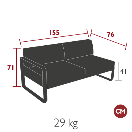 Bellevie 2-Seater Left Module