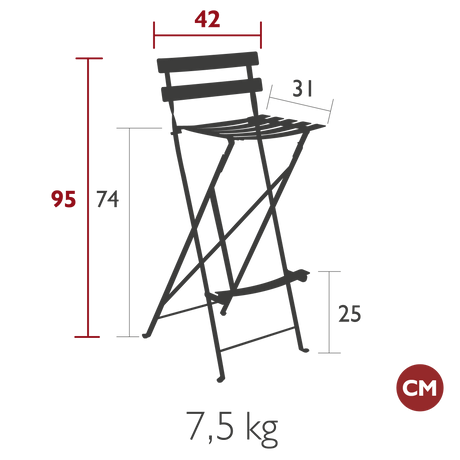 Folding Bistro Bar Chair