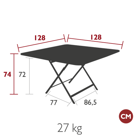 Caractere Square Table