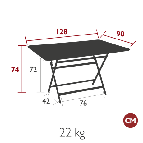 Caractere Rectangular Table