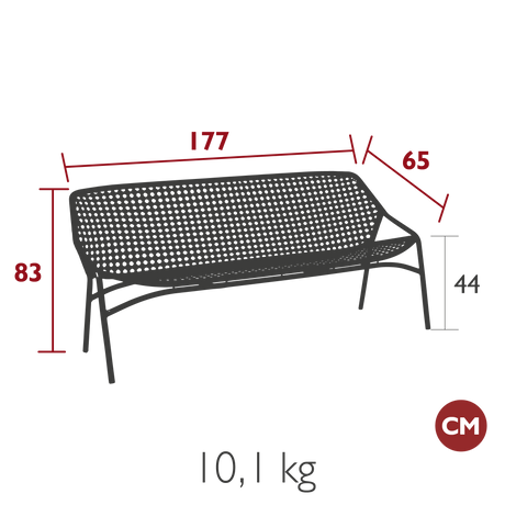 Croisette 3-Seater Bench