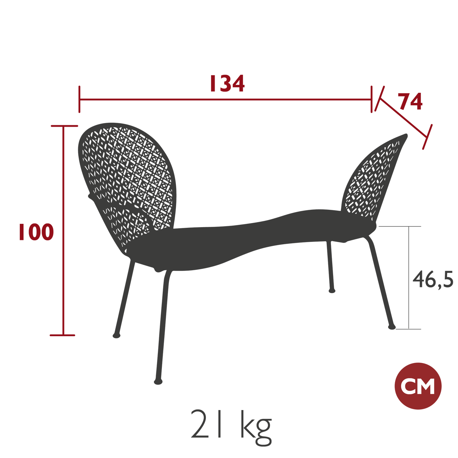 Lorette Conversation Bench