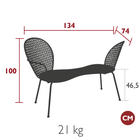 Lorette Conversation Bench