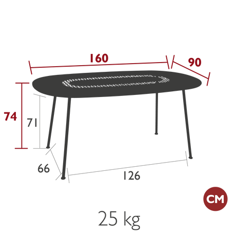 Lorette Oval Table