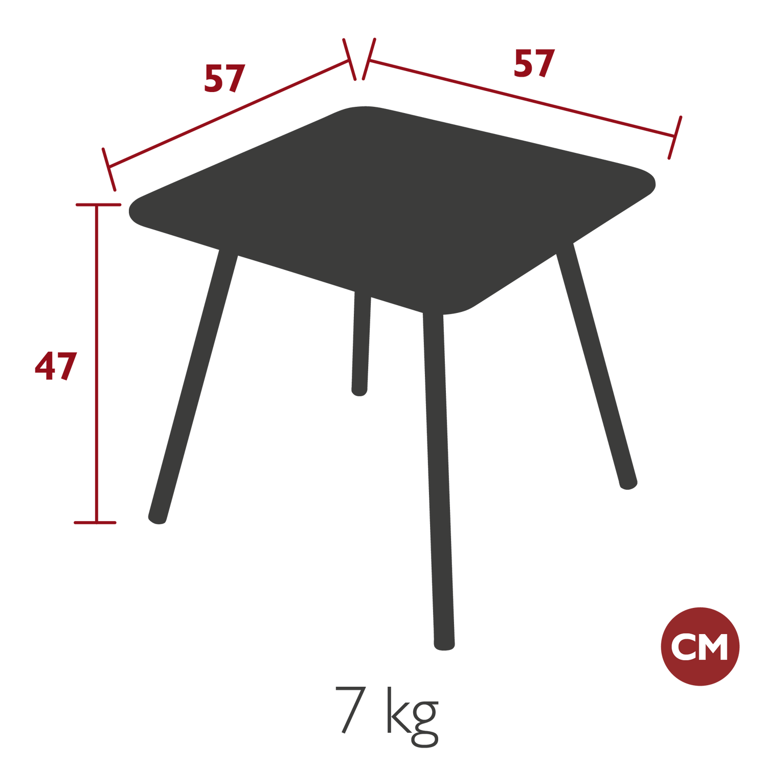 Luxembourg Kid Square Table