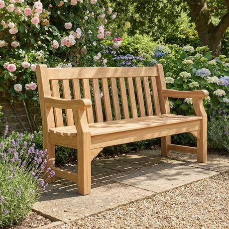 Alexander Rose Park Roble bench - available from Cedar Nursery, Surrey
