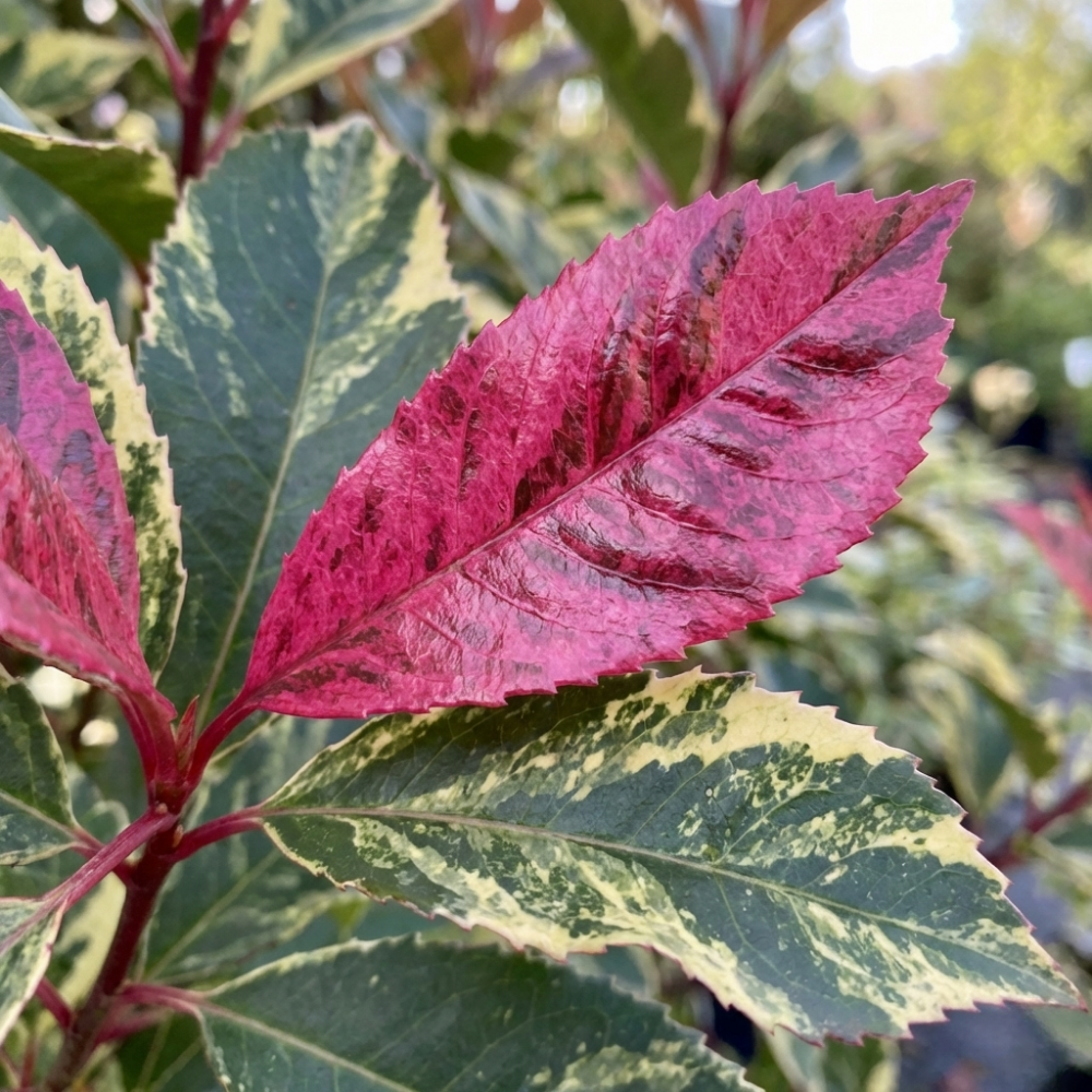 Photinia x fraseri Pink Crispy 3L at Cedar Nursery Surrey