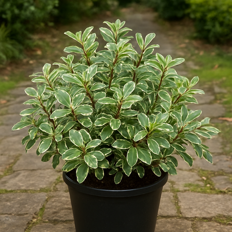 Pittosporum tenuifolium Variegatum 3L at Cedar Nursery Surrey