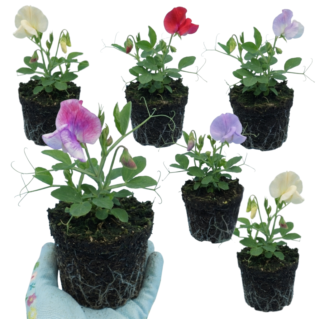 Lathyrus odoratus 'Mammoth Mix' (Sweet Pea) from Cedar Nursery, Cobham